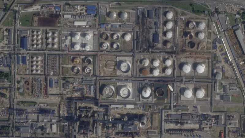 Stație de pompare a petrolului din Rusia, afectată de atacuri recente.