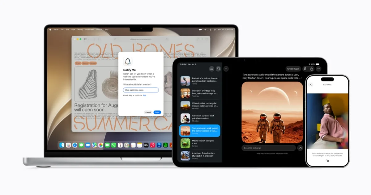 Dispozitive Apple cu interfață modernă și aplicații avansate de inteligență artificială.