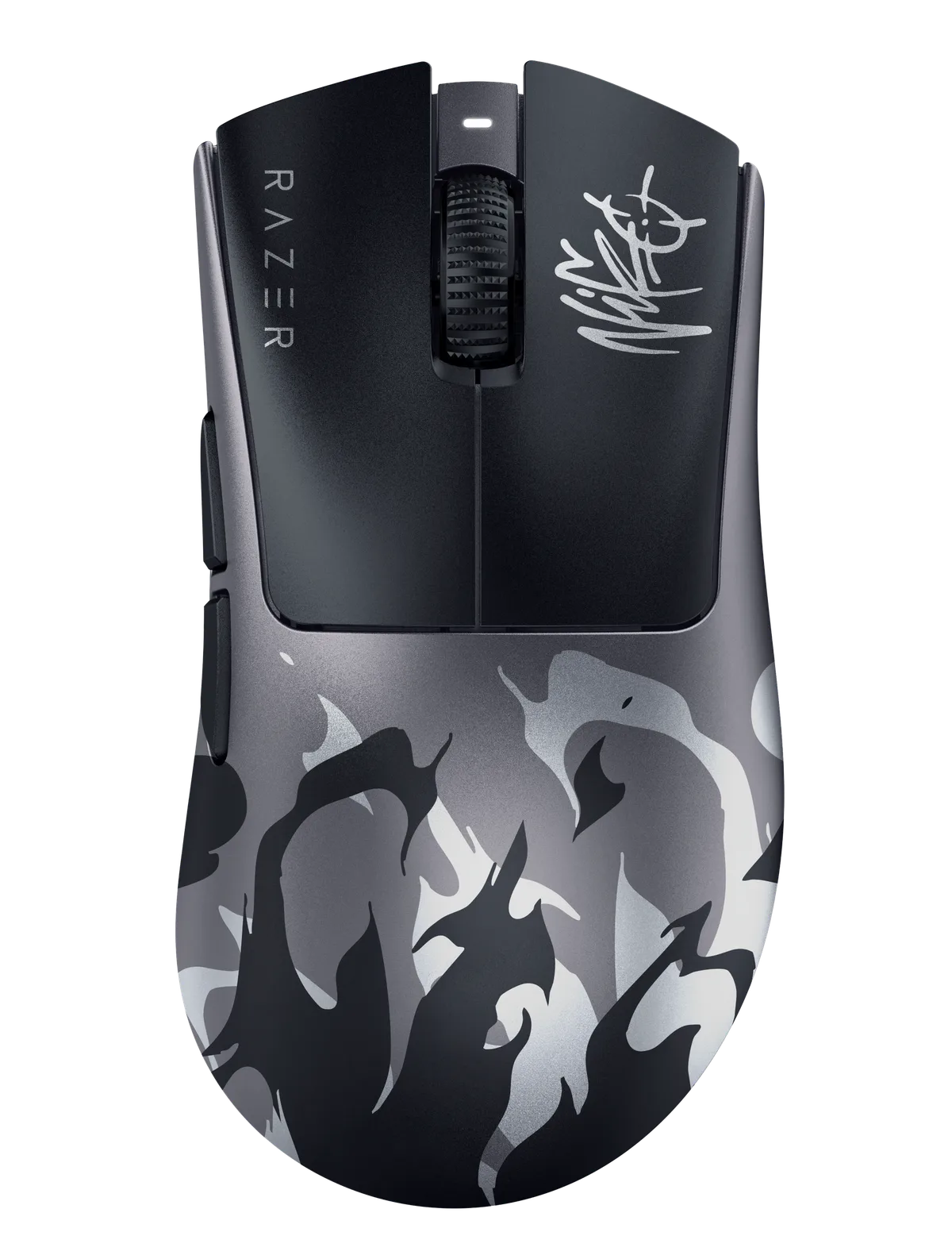 Mouse Razer NiKo cu design personalizat și flăcări elegante.