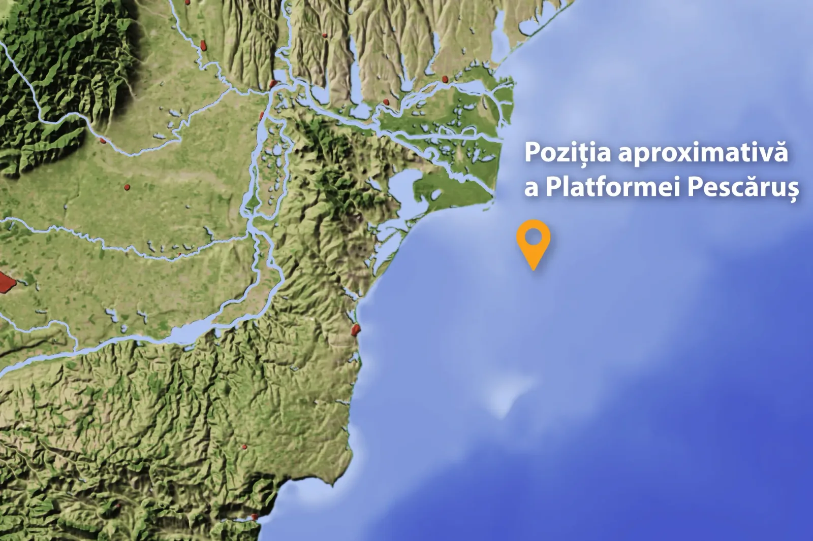 Platforma Pescăruș din Marea Neagră continuă să funcționeze fără probleme.
