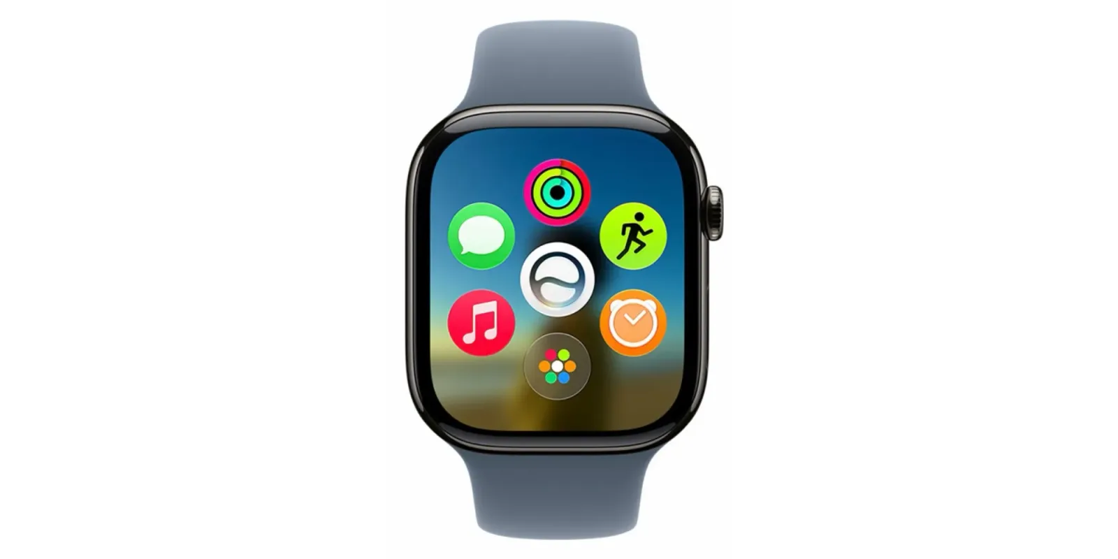 Noua interfață a Apple Watch evidențiază aplicațiile sugerate de Siri.