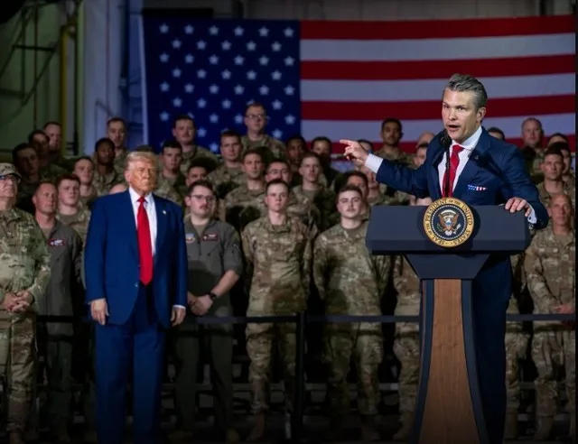 Donald Trump discută despre problemele de muniție cu Pete Hegseth la Camp David.