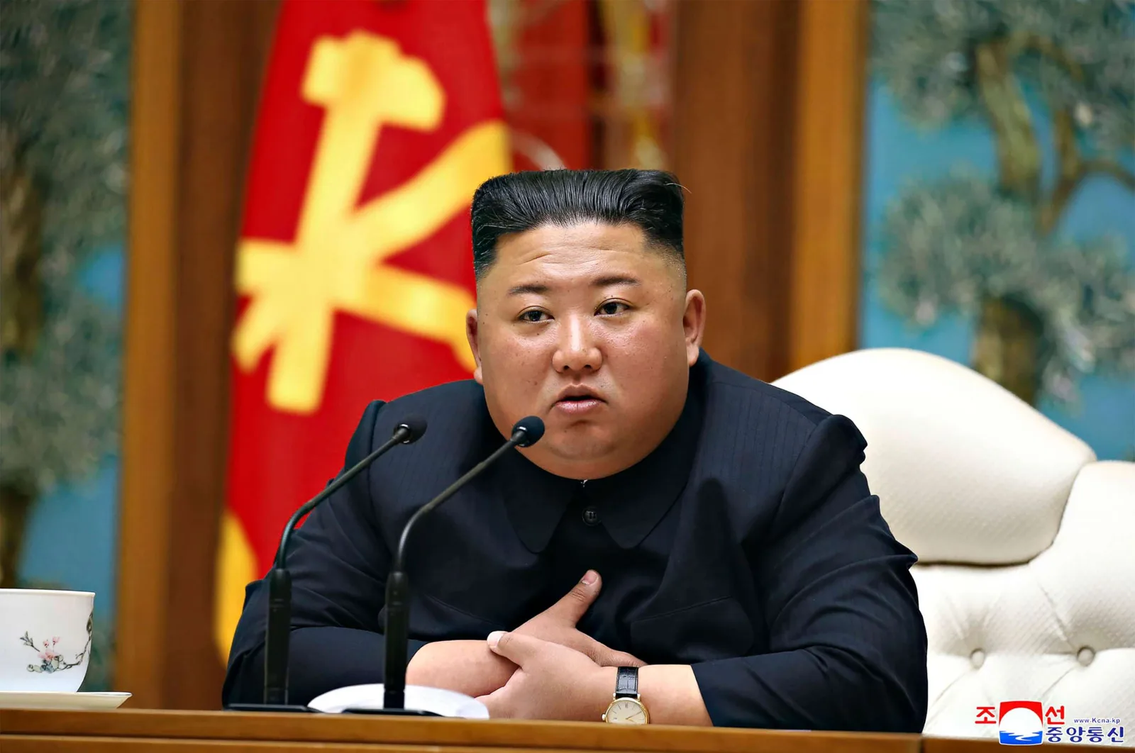 Kim Jong Un discutând despre planurile de dezvoltare ale Coreei de Nord.