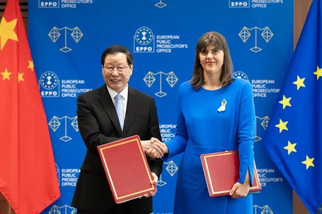Semnarea acordului de cooperare între Parchetul European și China pentru combaterea criminalității financiare.