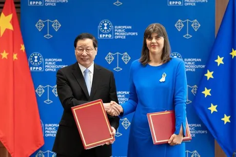 Semnarea acordului de cooperare între Parchetul European și China pentru combaterea criminalității financiare.