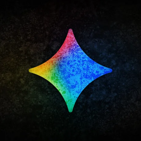 Logo colorat cu un design abstract, simbolizând inovația tehnologică.
