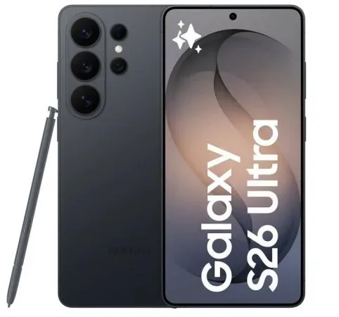 Samsung Galaxy S26 Ultra cu stylus și design elegant.