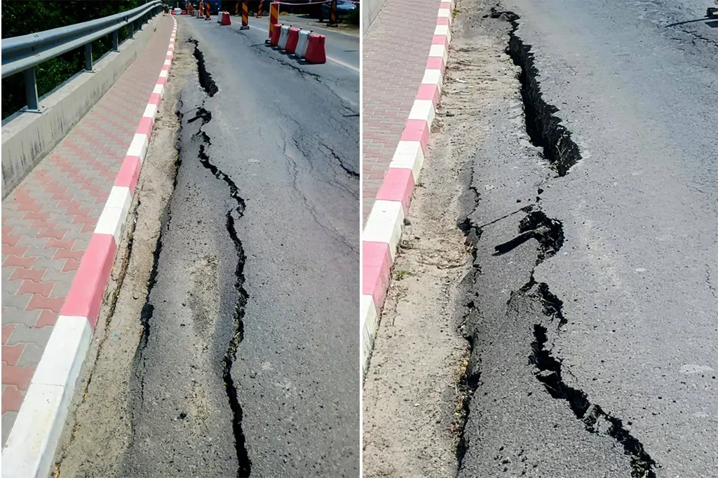 Fisuri adânci pe DN10 la Siriu, necesită intervenție urgentă.