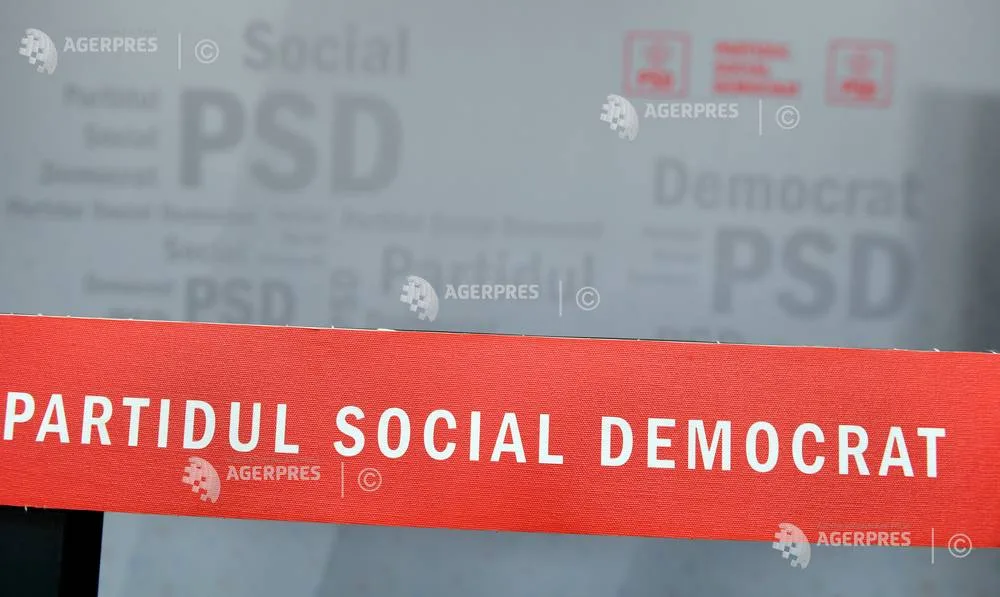 Logo-ul Partidului Social Democrat pe un fundal neutru.