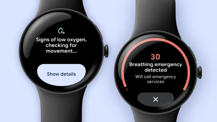 Ceasul Pixel Watch detectează urgențe respiratorii și apelează serviciile de urgență.