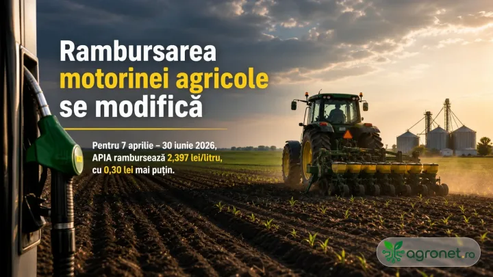 Modificări în rambursarea motorinei agricole pentru fermieri în 2026.