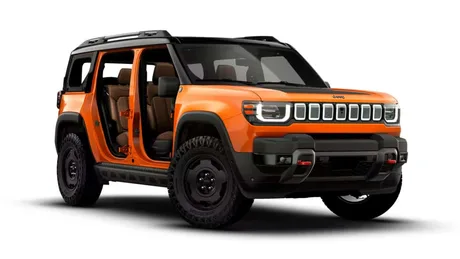 Noul SUV electric Jeep Recon, model 2026, cu uși demontate și design modern.
