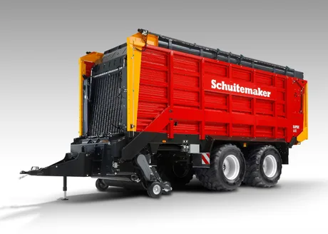Remorcă încărcătoare compactă Schuitemaker, eficientă pentru ferme mici.