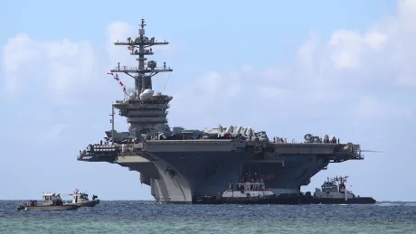 USS Abraham Lincoln, portavion american, în misiune în Orientul Mijlociu.