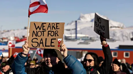 Protest în Groenlanda împotriva controlului american asupra insulei.