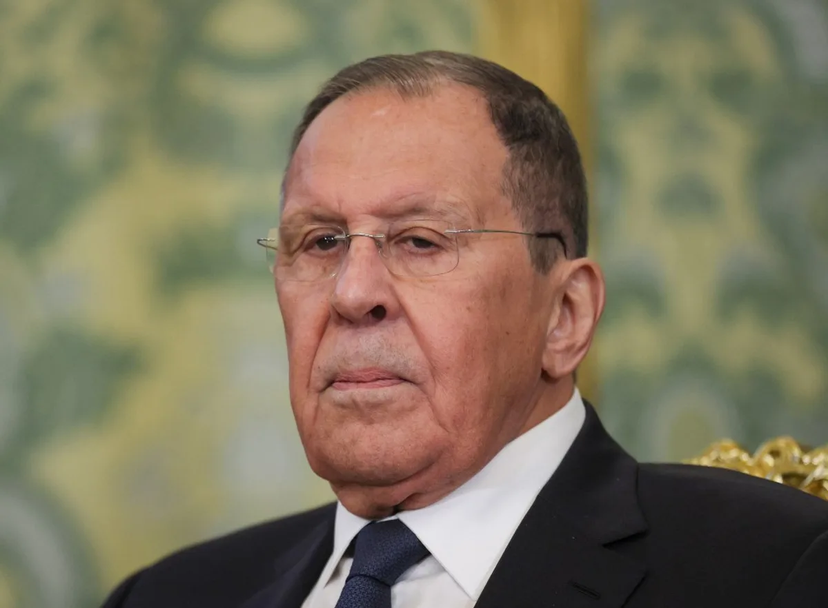 Serghei Lavrov exprimând poziția Rusiei asupra drepturilor vorbitorilor de rusă.
