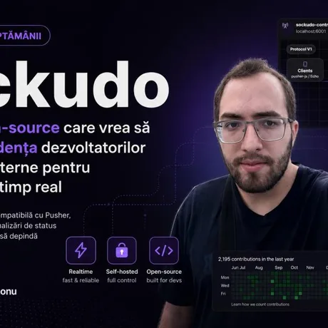 Radu-Mihai Diaconu discută despre Sockudo, soluție open-source pentru comunicații rapide.