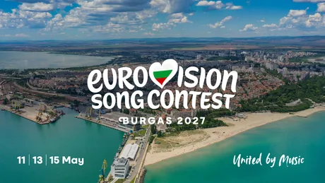 Peisaj din Burgas, cu marea și orașul în fundal, pentru Eurovision 2027.