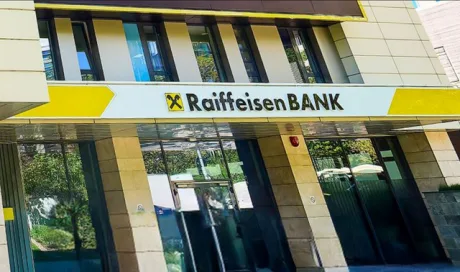 Sediul Raiffeisen Bank International, simbol al activităților financiare în Rusia.