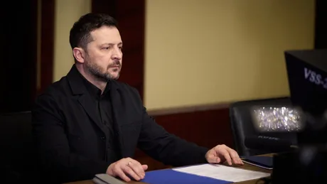 Zelenski discutând despre informații primite de la SUA privind Moscova.