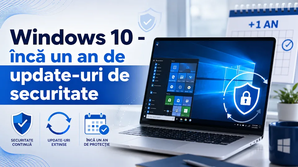 Windows 10 primește un an suplimentar de actualizări de securitate esențiale.