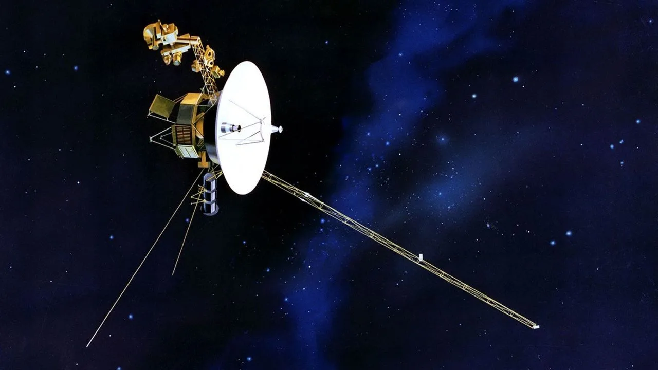 Sonda Voyager 2 în spațiul interstelar, cu instrumentele științifice active.