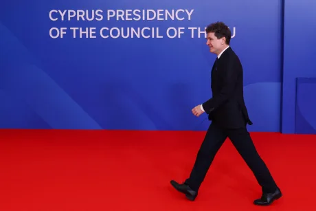 Nicușor Dan pe covorul roșu la Consiliul European.