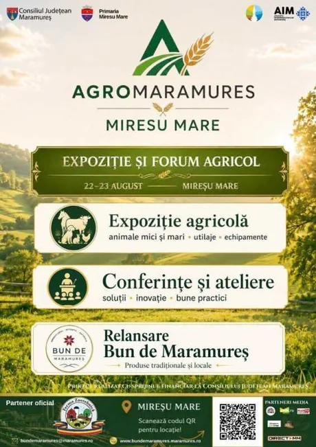 Târg agricol cu expoziții de animale și tehnologie modernă în Maramureș