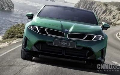 BMW i3 pe drum, simbolizând tranziția către electrificare.