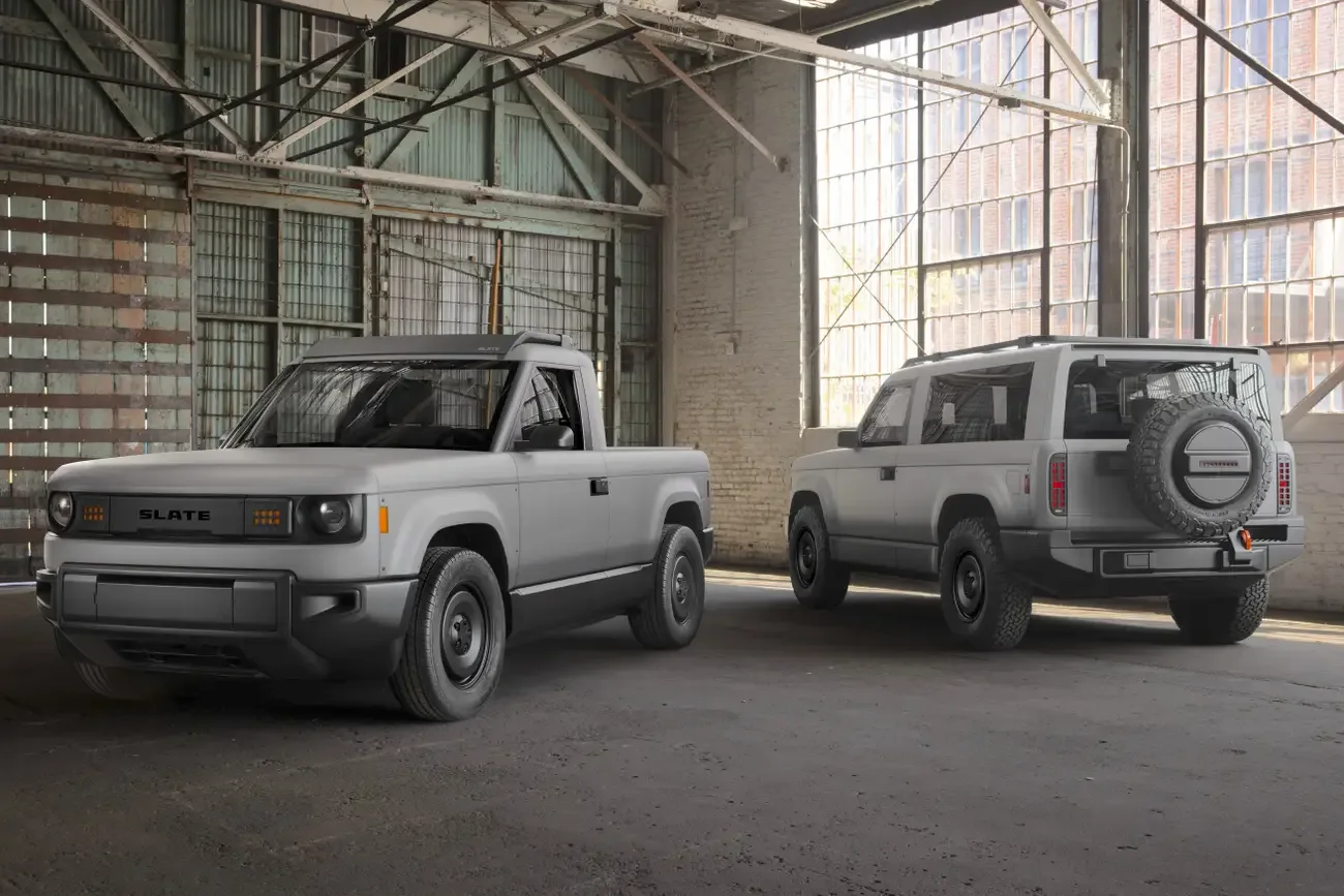 Pickup electric minimalist Slate, preț accesibil sub 25.000 de dolari.