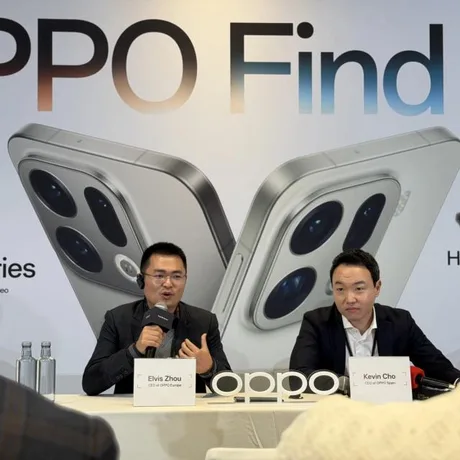 Elvis Zhou discutând despre strategia OPPO pentru piața premium din Europa.