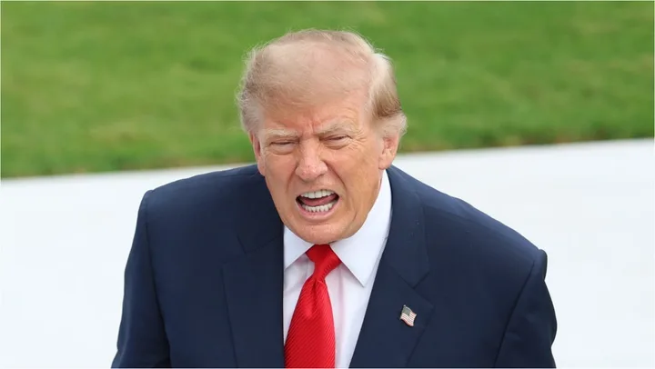 Donald Trump exprimându-și opiniile despre securitatea regională.
