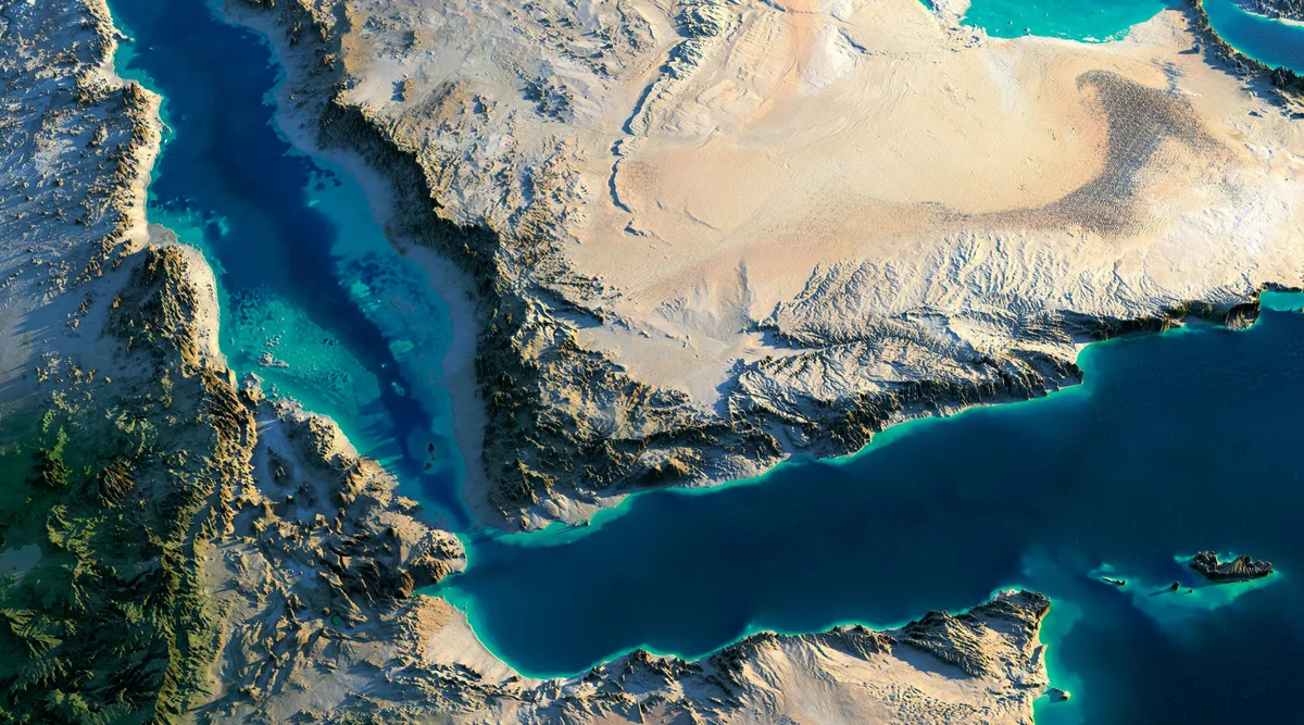 Strâmtoarea Bab el-Mandeb, importantă pentru traficul maritim global.