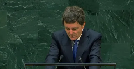 Nicușor Dan susține un discurs la ONU despre investițiile în România.