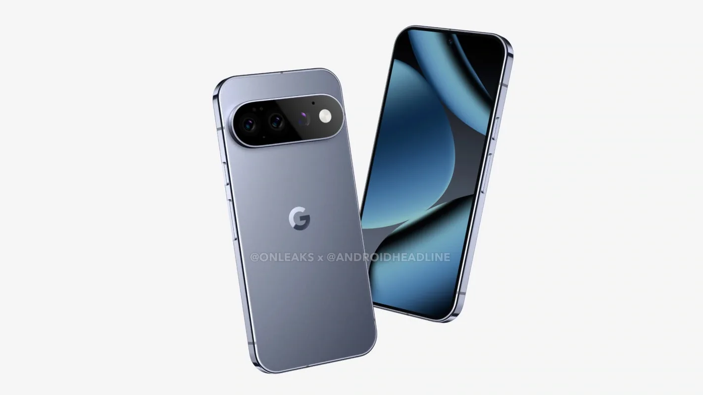Design elegant al telefonului Pixel 11 Pro cu modul foto negru.