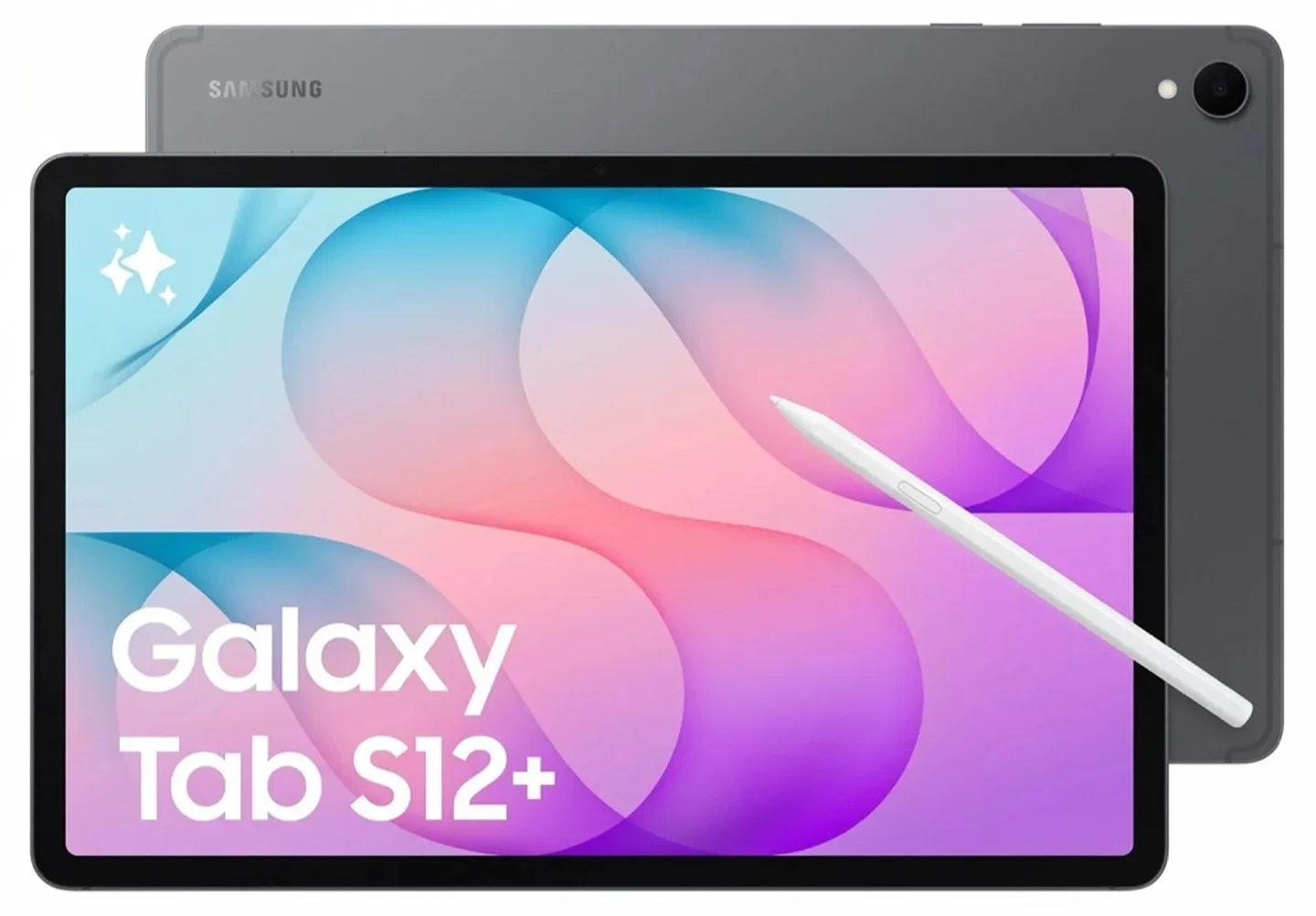 Randare a tabletei Samsung Galaxy Tab S12+ cu stylus și design elegant.