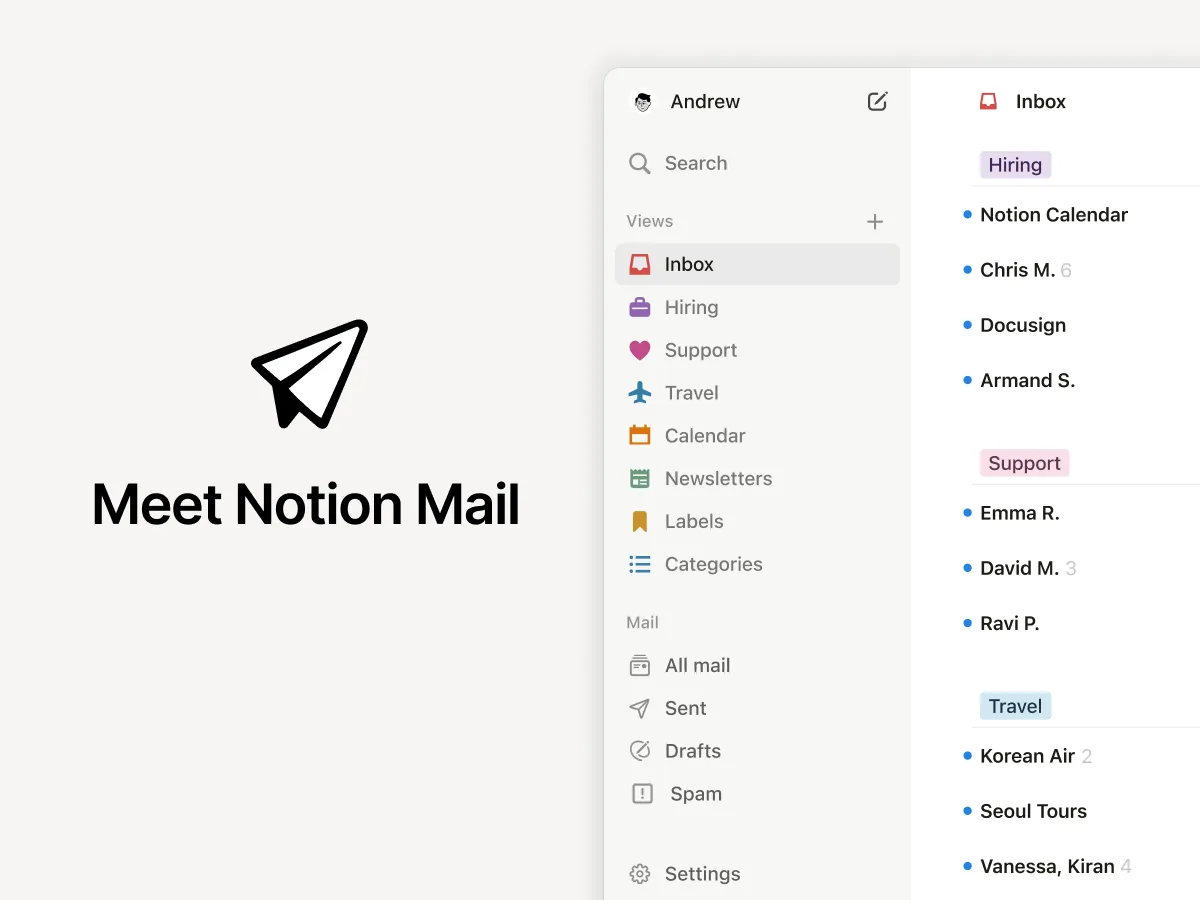 Notion Mail se închide, utilizatorii trebuie să exporte datele importante.
