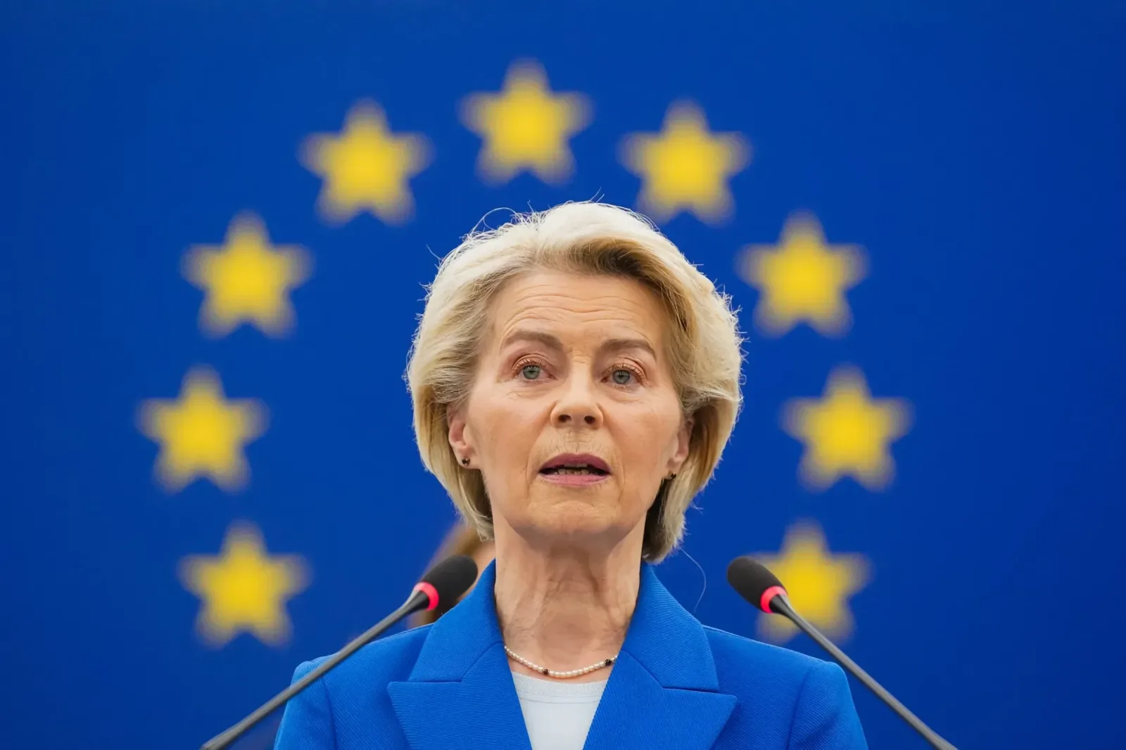 Ursula von der Leyen vorbește despre apărare în UE.