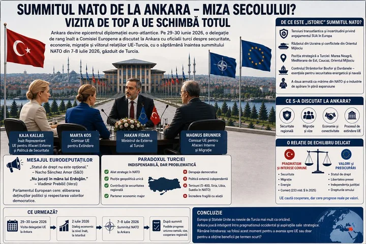Discuții între oficiali europeni și turci despre cooperarea economică și securitate.