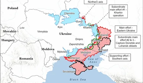 Analiza situației militare din Ucraina și Rusia, evidențiind stagnarea avansului rus.