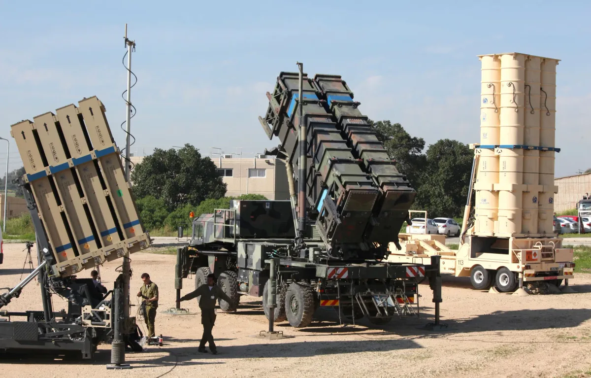 Sisteme de apărare aeriană israeliene în acțiune.