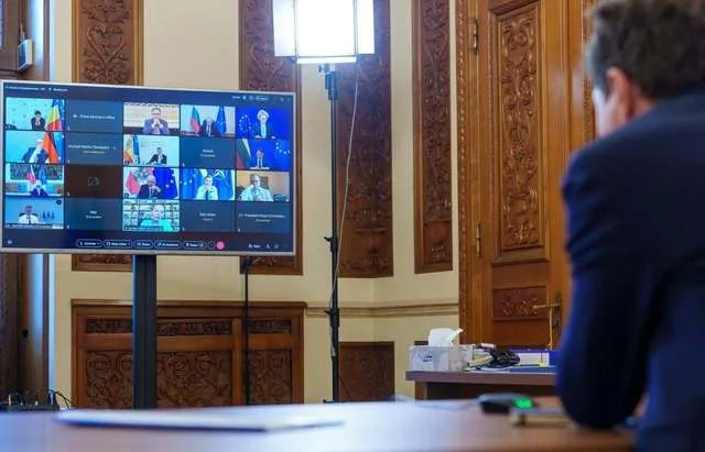 Videoconferință cu lideri europeni despre tranziția verde și securitatea energetică.