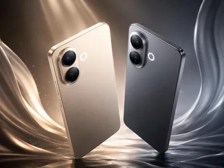 Smartphone Vivo V70 Lite cu design elegant și camere performante.