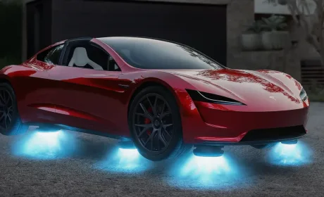 Tesla Roadster cu propulsie avansată, pregătit pentru lansare în viitor.