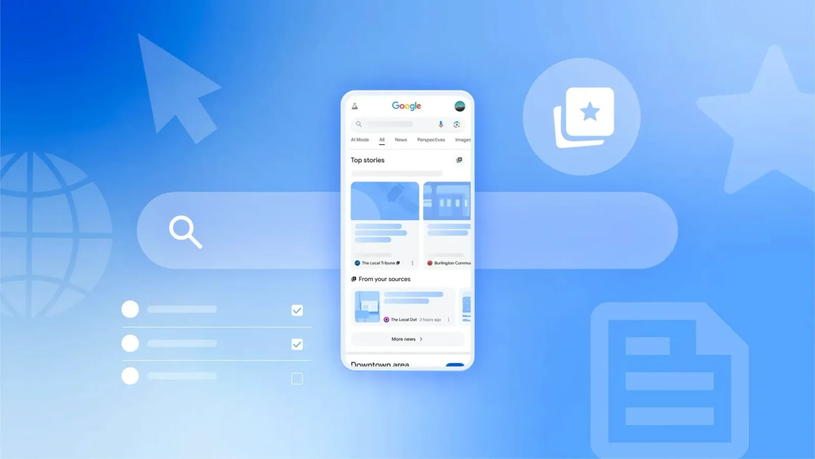 Interfața Google Search cu noi formate de reclame integrate în AI Mode.