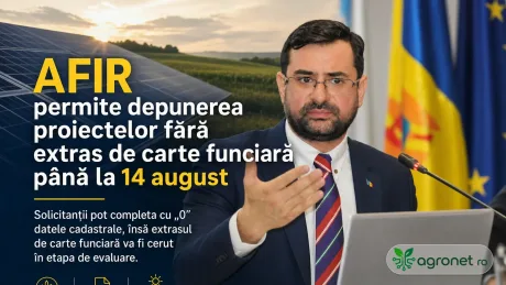 AFIR permite depunerea proiectelor fără extras de carte funciară temporar.