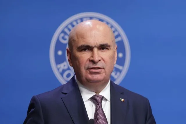 Premierul demis Ilie Bolojan în timpul discursului său la Constanța.