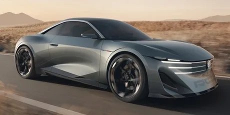 Conceptul electric RCZ Vision de la Peugeot, cu design futurist și tehnologie avansată.
