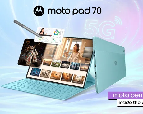 Tableta Moto Pad 70 cu design subțire și ecran mare, ideală pentru productivitate.