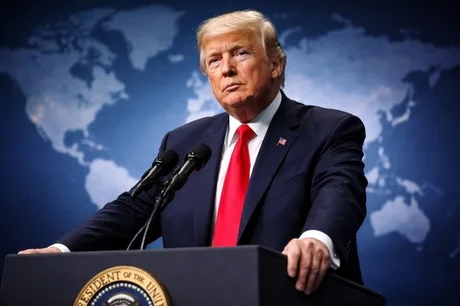 Donald Trump discutând despre redenumiri simbolice în context electoral.